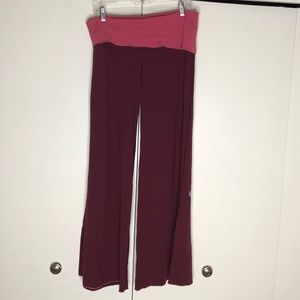 RARE Lululemon Wide Leg Yoga Pants Fold-over Waist
